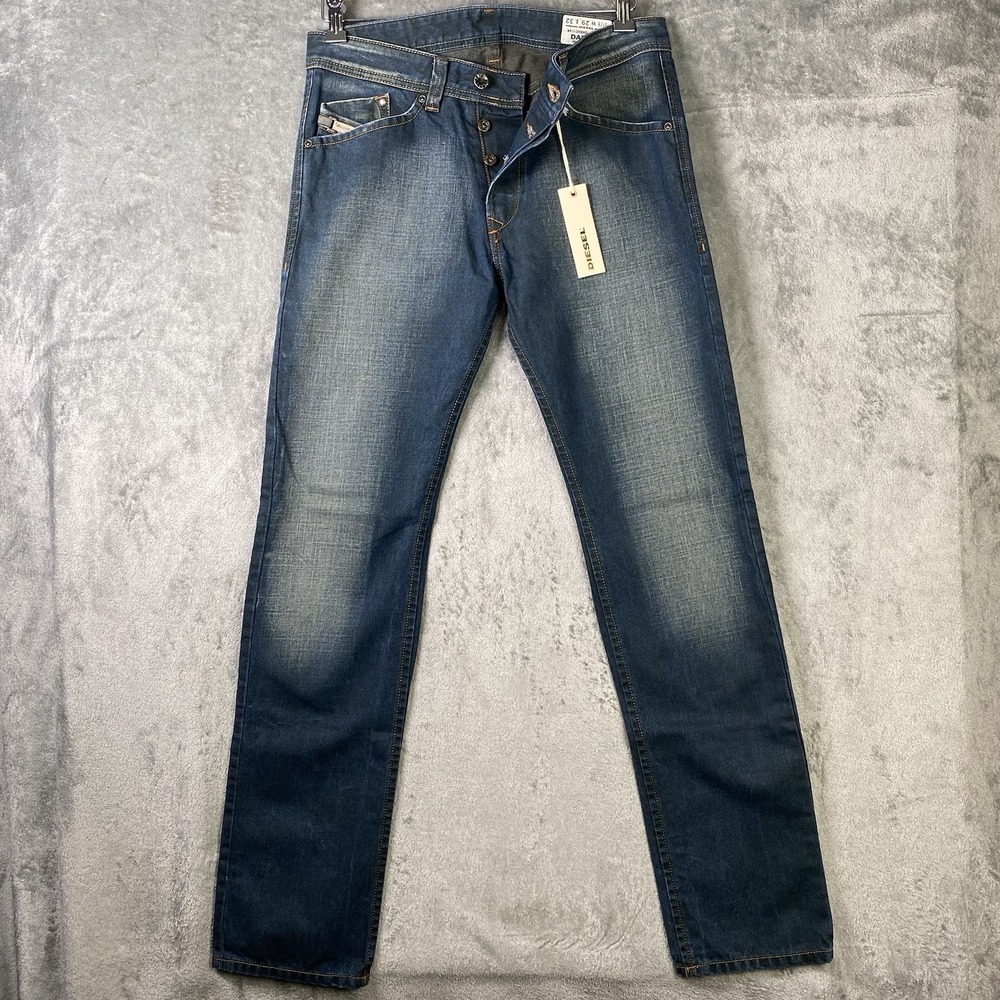 Diesel Darron Jeans Mens Size 29x32 (fits 31x32) Blue Regular Slim Tapered NWT